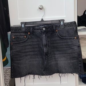 black denim skirt
